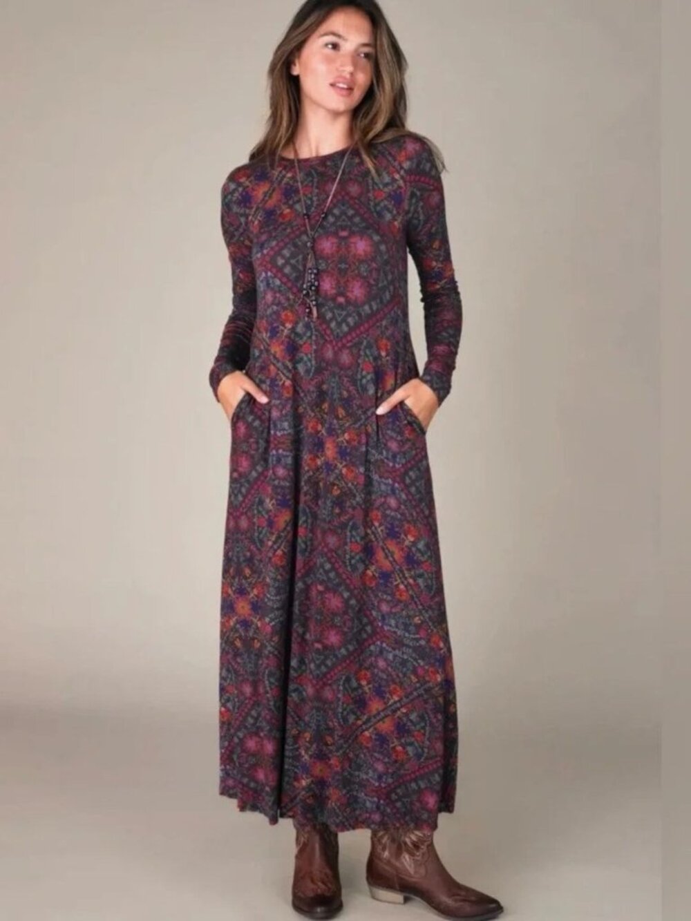 Natural Life Stevie Buttersoft Mandala Maxi Dress